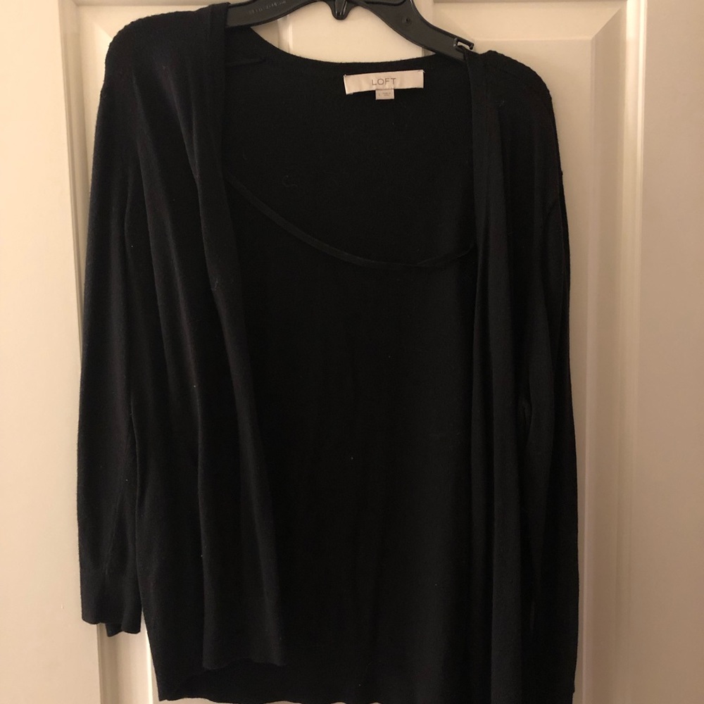 Black loft cardigan size large